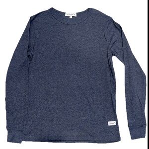 New Kinetix blue Casual Luxury Shirt Crew Neck Long Sleeve Tee Mens Size Small